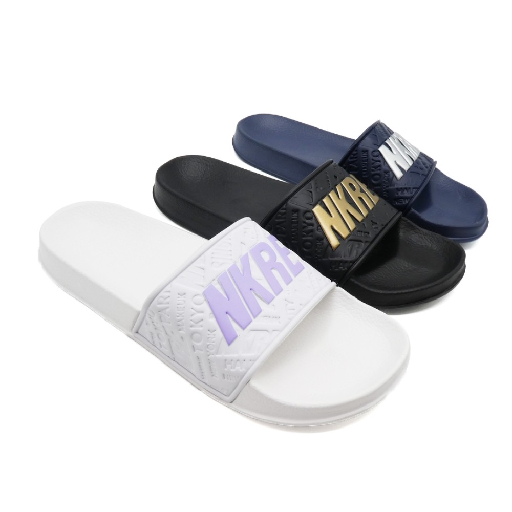 New Logo embossing sport sandals beach slippers 3D printed for men open ...